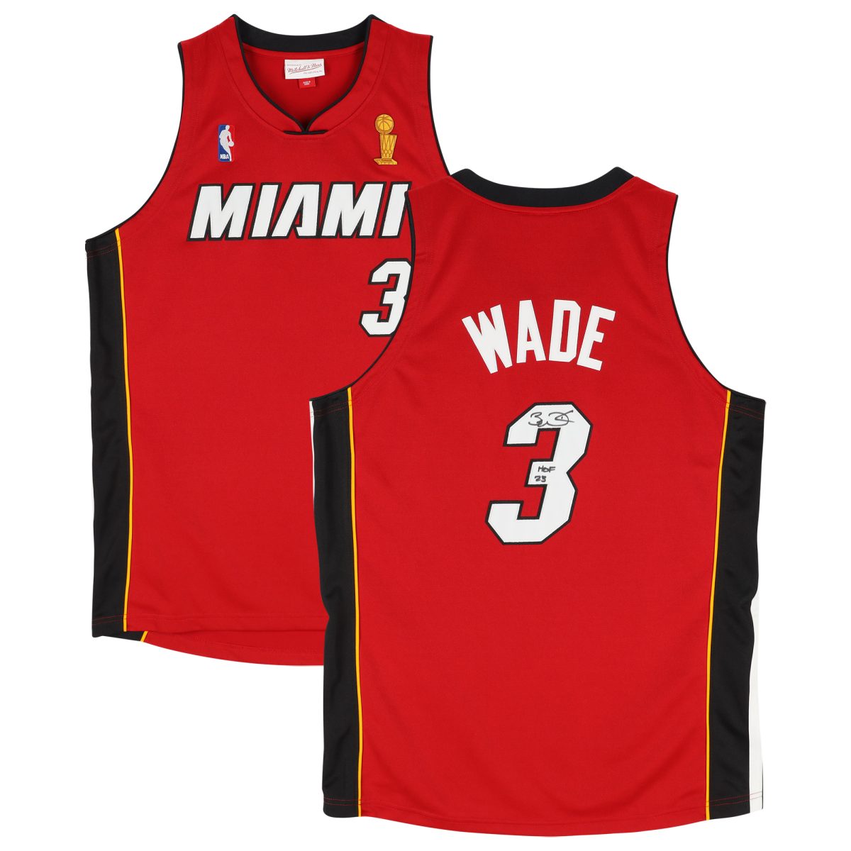 Dwyane Wade Miami Heat Autographed Red Mitchell & Ness 2005-06 Authentic Jersey with "HOF 23" Inscription