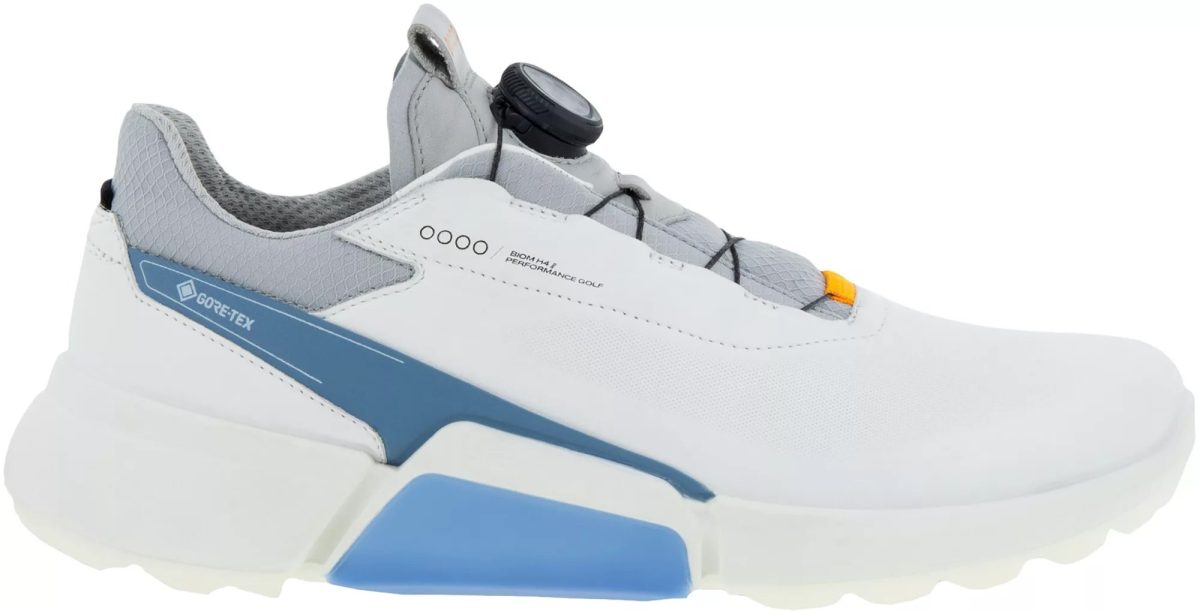 ECCO BIOM H4 BOA Golf Shoes - White/Retro Blue -