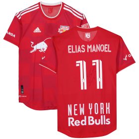 Elias Manoel New York Red Bulls Autographed Fanatics Authentic Match-Used #11 Red Jersey from the 2023 MLS Season