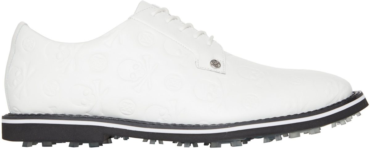 G/FORE Debossed Skull & Ts Gallivanter Golf Shoes - Snow/Onyx - 15 - MEDIUM