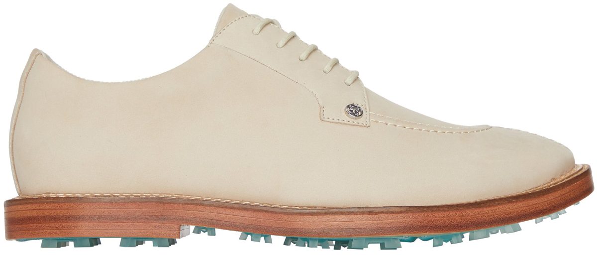 G/FORE Split Toe Gallivanter Luxe Leather Golf Shoes - Stone - 8 - MEDIUM