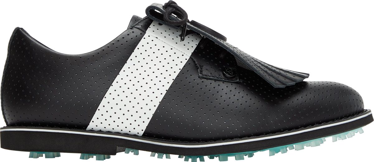 G/FORE Womens Gallivanter Perforated Leather Kiltie Golf Shoes - Onyx - 9.5 - MEDIUM