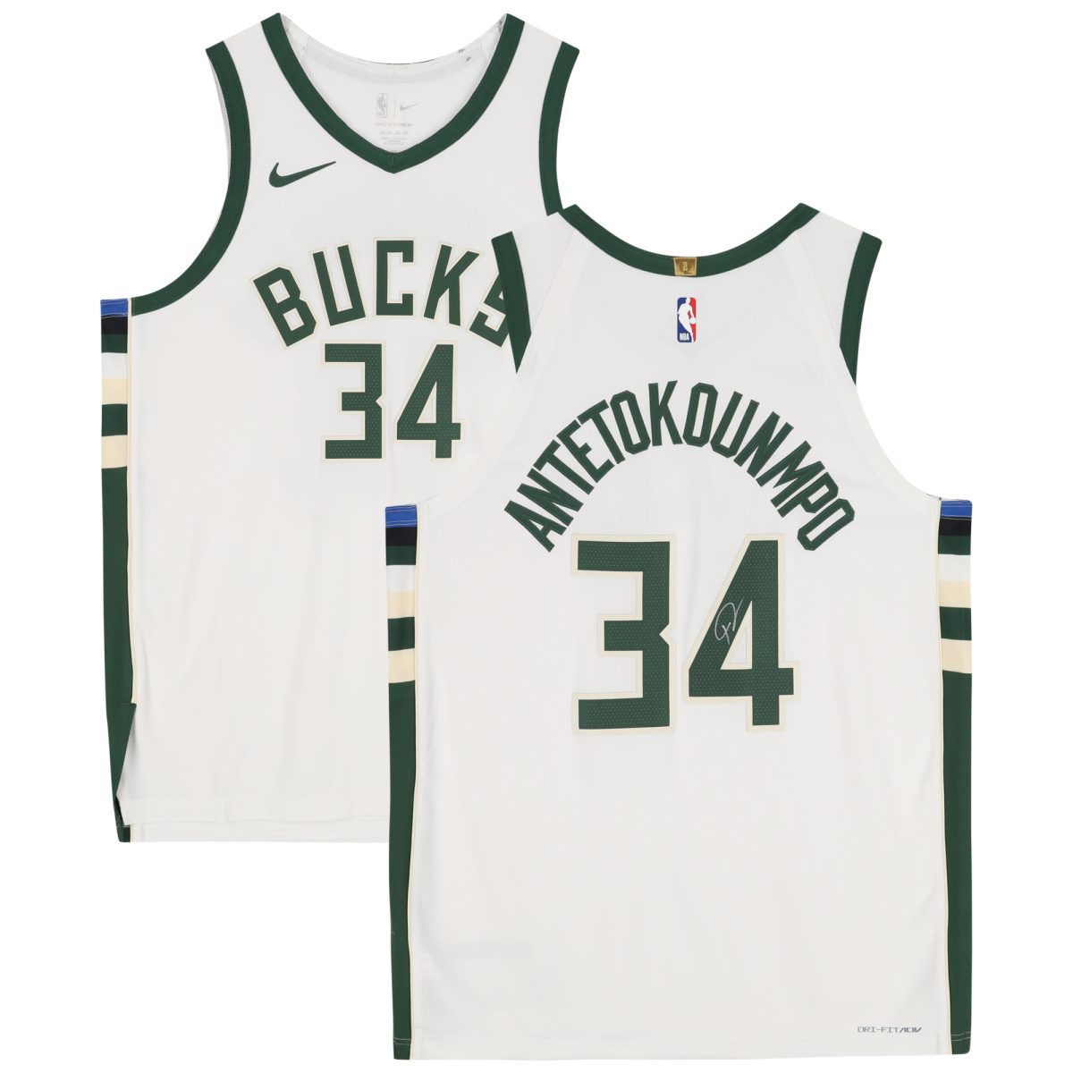 Giannis Antetokounmpo Milwaukee Bucks Autographed White Nike Association Edition Authentic Jersey