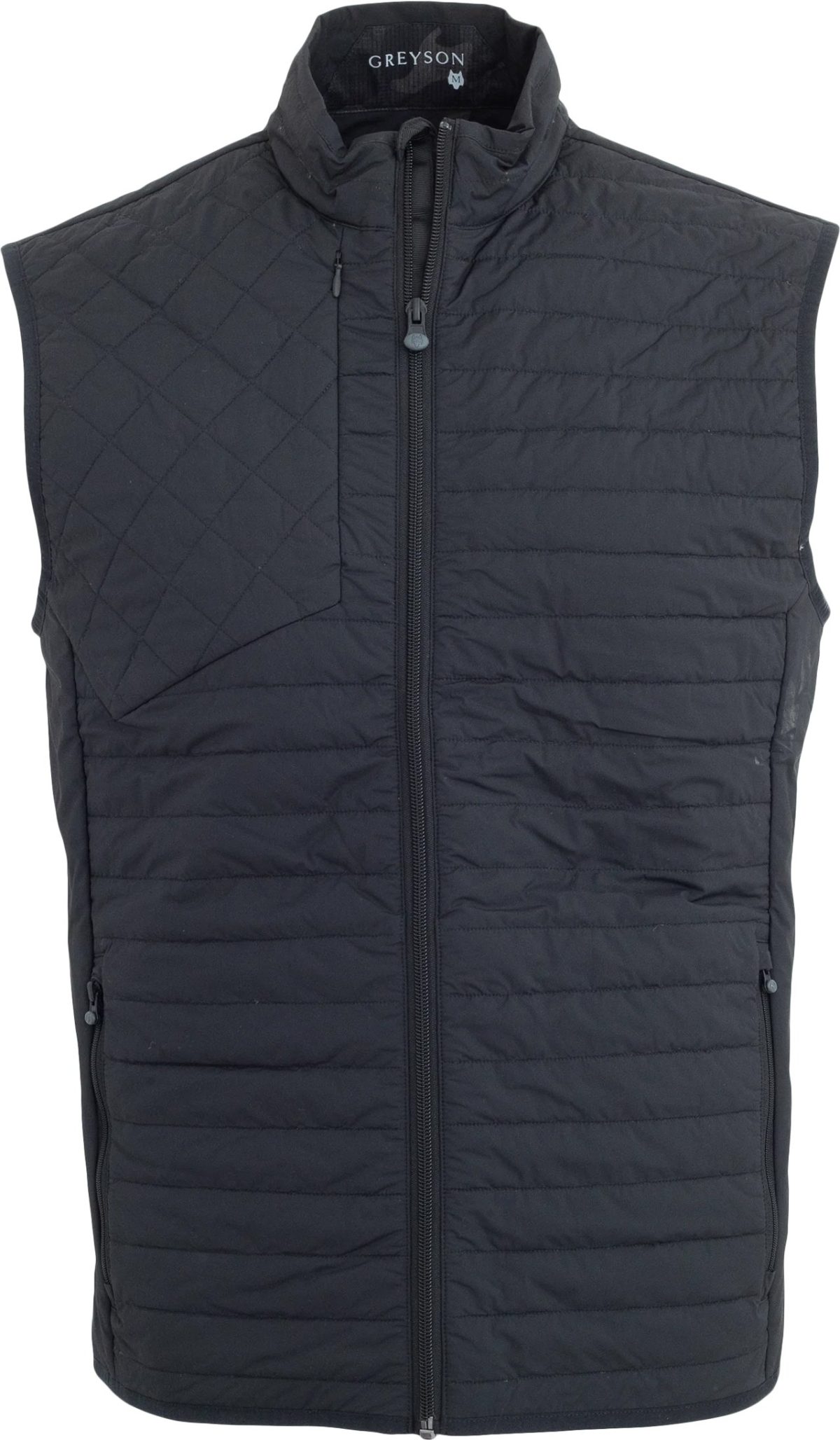 Greyson Yukon Ultralight Hybrid Men's Golf Vest - Black, Size: Medium