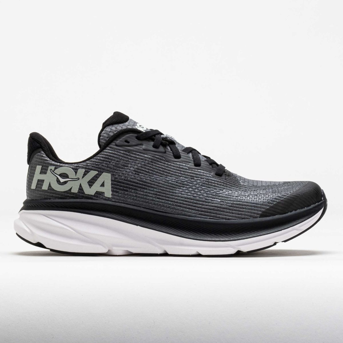 HOKA Clifton 9 Junior Black/White Junior Running Shoes