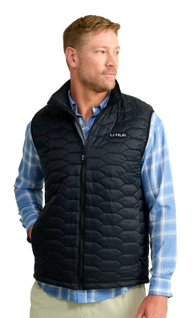 Huk Scale Vest for Men - Black - L