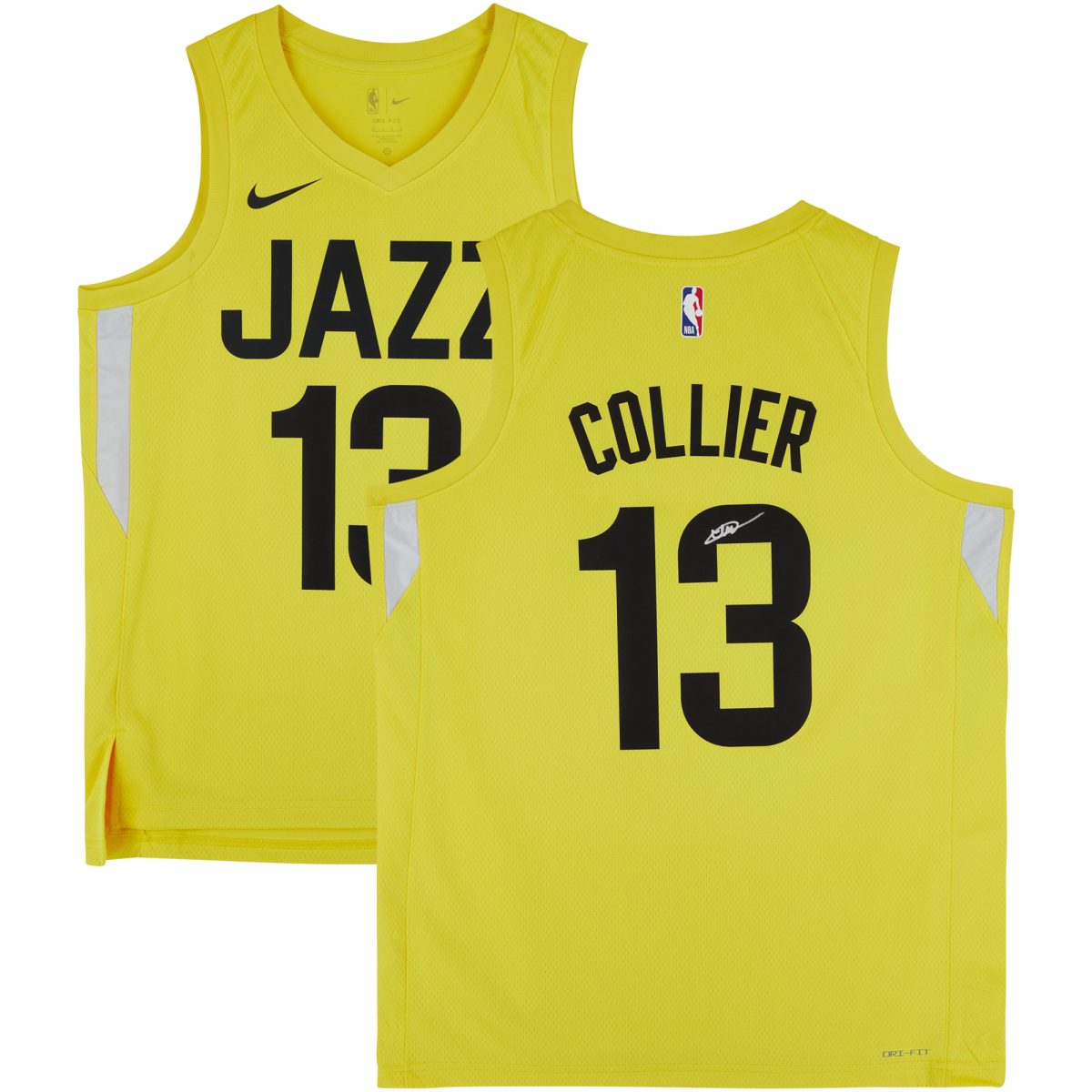 Isaiah Collier Utah Jazz Autographed Nike Gold Icon Swingman Jersey