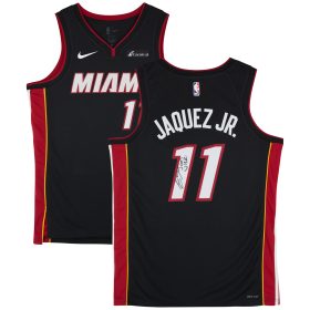 Jaime Jaquez Jr. Miami Heat Autographed Nike Black Icon Swingman Jersey with "Juan Wick" Inscription