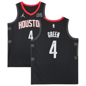 Jalen Green Black Houston Rockets Autographed Jordan Brand 2021-22 Statement Edition Swingman Jersey with "Unicorn" Inscription