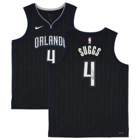 Jalen Suggs Orlando Magic Autographed Nike Black Swingman 2022-23 City Edition Jersey