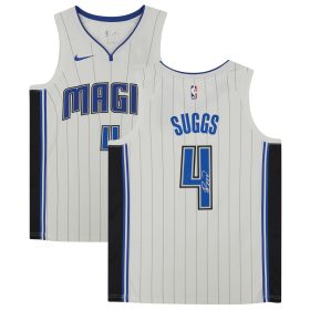 Jalen Suggs Orlando Magic Autographed Nike White Association Swingman Jersey