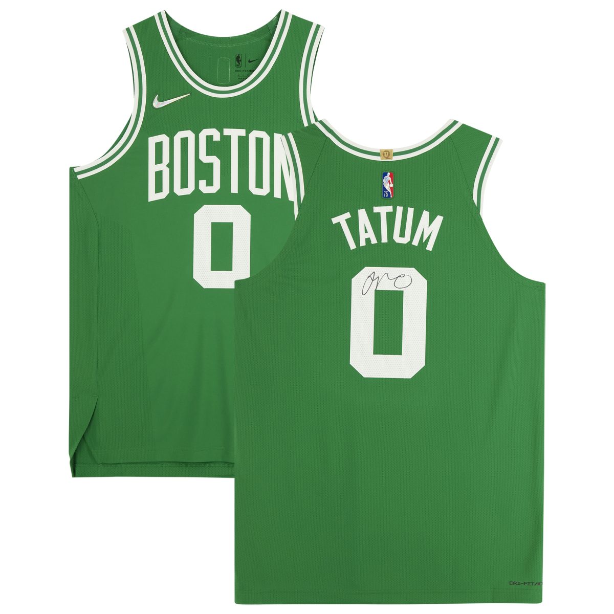 Jayson Tatum Boston Celtics Autographed Green Nike Authentic Jersey