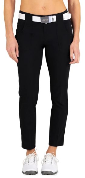 JoFit Womens Belted Cropped Golf Pant - Black, Size: 4