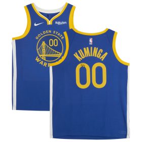 Jonathan Kuminga Royal Golden State Warriors Autographed Nike Icon Edition Swingman Jersey with Sponsor Patch