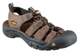 KEEN Newport Leather Hiking Sandals for Men - Bison - 10M