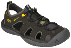 KEEN SOLR Fisherman Sandals for Men - Black/Gold - 10