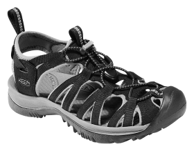 KEEN Whisper Sandals for Ladies - Black/Gargoyle - 6.5M