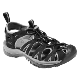 KEEN Whisper Sandals for Ladies - Black/Gargoyle - 6.5M