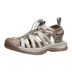 KEEN Whisper Sandals for Ladies - Taupe/Coral - 10M