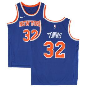 Karl-Anthony Towns New York Knicks Autographed Nike Blue Icon Edition Swingman Jersey