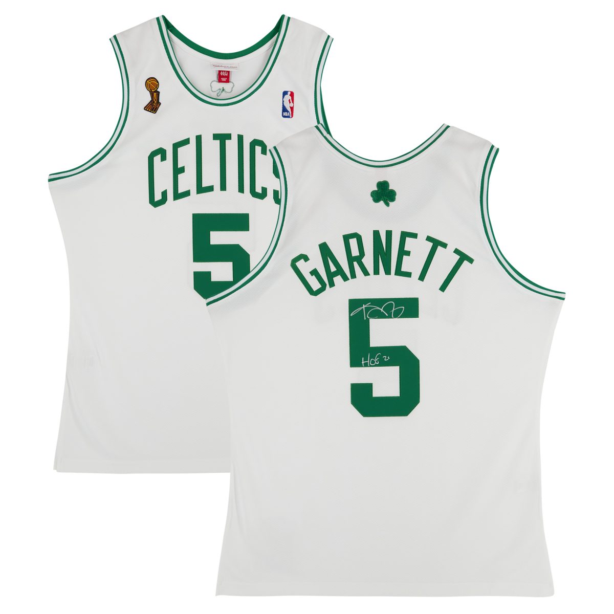 Kevin Garnett Boston Celtics Autographed Mitchell & Ness White 2007-08 Authentic Jersey with "HOF 20" Inscription