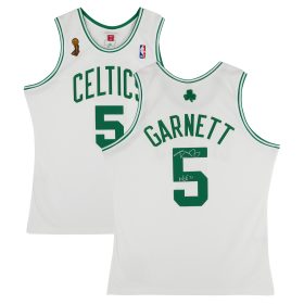 Kevin Garnett Boston Celtics Autographed Mitchell & Ness White 2007-08 Authentic Jersey with "HOF 20" Inscription