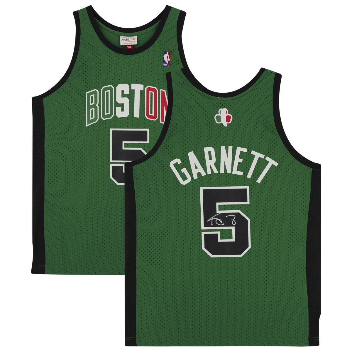 Kevin Garnett Italy Boston Celtics Autographed Mitchell & Ness 2007-08 Replica Jersey