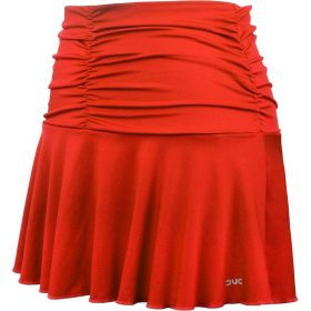 Kourtney Women's Ruched / Flounce Tennis Skort (Red)