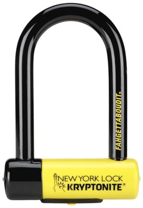 Kryptonite New York Fahgettaboudit Mini Keyed U-Lock - Black/Yellow