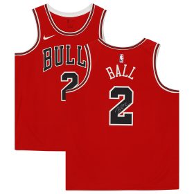 Lonzo Ball Red Chicago Bulls Autographed Nike Swingman Jersey