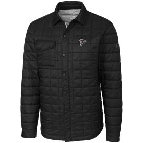 Men's Cutter & Buck Black Atlanta Falcons Big & Tall Rainier Shirt Jacket