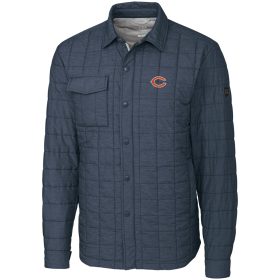 Men's Cutter & Buck Charcoal Chicago Bears Big & Tall Rainier Shirt Jacket