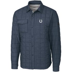 Men's Cutter & Buck Charcoal Indianapolis Colts Big & Tall Rainier Shirt Jacket