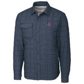 Men's Cutter & Buck Navy Buffalo Bills Americana Rainier Full-Snap Shirt Jacket