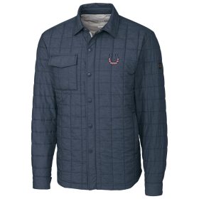 Men's Cutter & Buck Navy Indianapolis Colts Americana Rainier Full-Snap Shirt Jacket