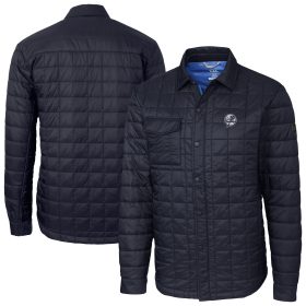 Men's Cutter & Buck Navy New York Yankees Rainier PrimaLoft® Eco Insulated Quilted Full-Zip Shirt Jacket