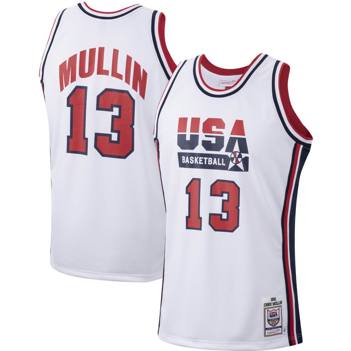 Men's Mitchell & Ness Chris Mullin White USA Basketball 1992 Authentic Jersey