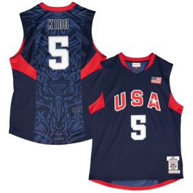 Men's Mitchell & Ness Jason Kidd Navy USA Basketball 2008 Authentic Player Jersey