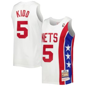 Men's Mitchell & Ness Jason Kidd White New Jersey Nets Hardwood Classics Swingman Jersey