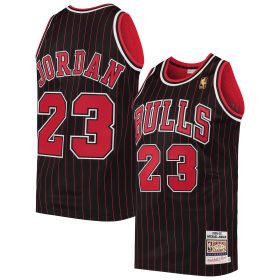 Men's Mitchell & Ness Michael Jordan Black Chicago Bulls 1996/97 Hardwood Classics Authentic Jersey