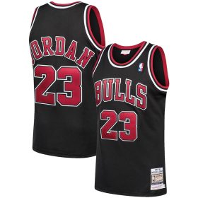 Men's Mitchell & Ness Michael Jordan Black Chicago Bulls 1997/98 Hardwood Classics Authentic Jersey