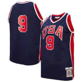 Men's Mitchell & Ness Michael Jordan Navy USA Basketball 1984 Authentic Jersey