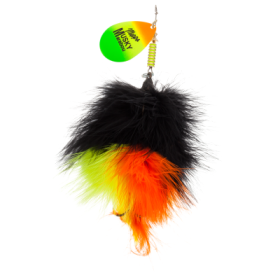 Mepps Musky Marabou Inline Spinnerbaits - Hot Firetiger/Blk/Org/Chart