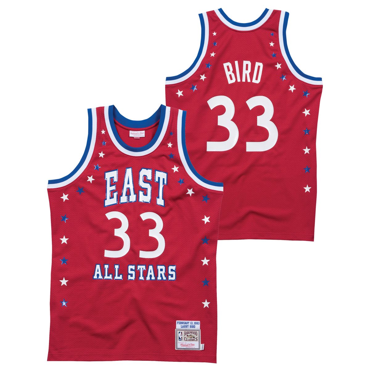 NBA All-Star East Larry Bird Authentic All-Star Jersey By Mitchell & Ness - Scarlett - Mens