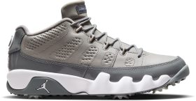 Nike Air Jordan 9 G NRG Golf Shoes - Medium Grey/White/Cool Grey - 7 - MEDIUM