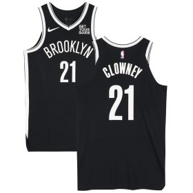 Noah Clowney Brooklyn Nets Game-Used #21 Black Jersey vs. Milwaukee Bucks on October 27, 2024 - Size 48+4