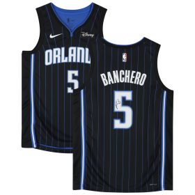 Paolo Banchero Orlando Magic Autographed Nike Black Icon Swingman Jersey