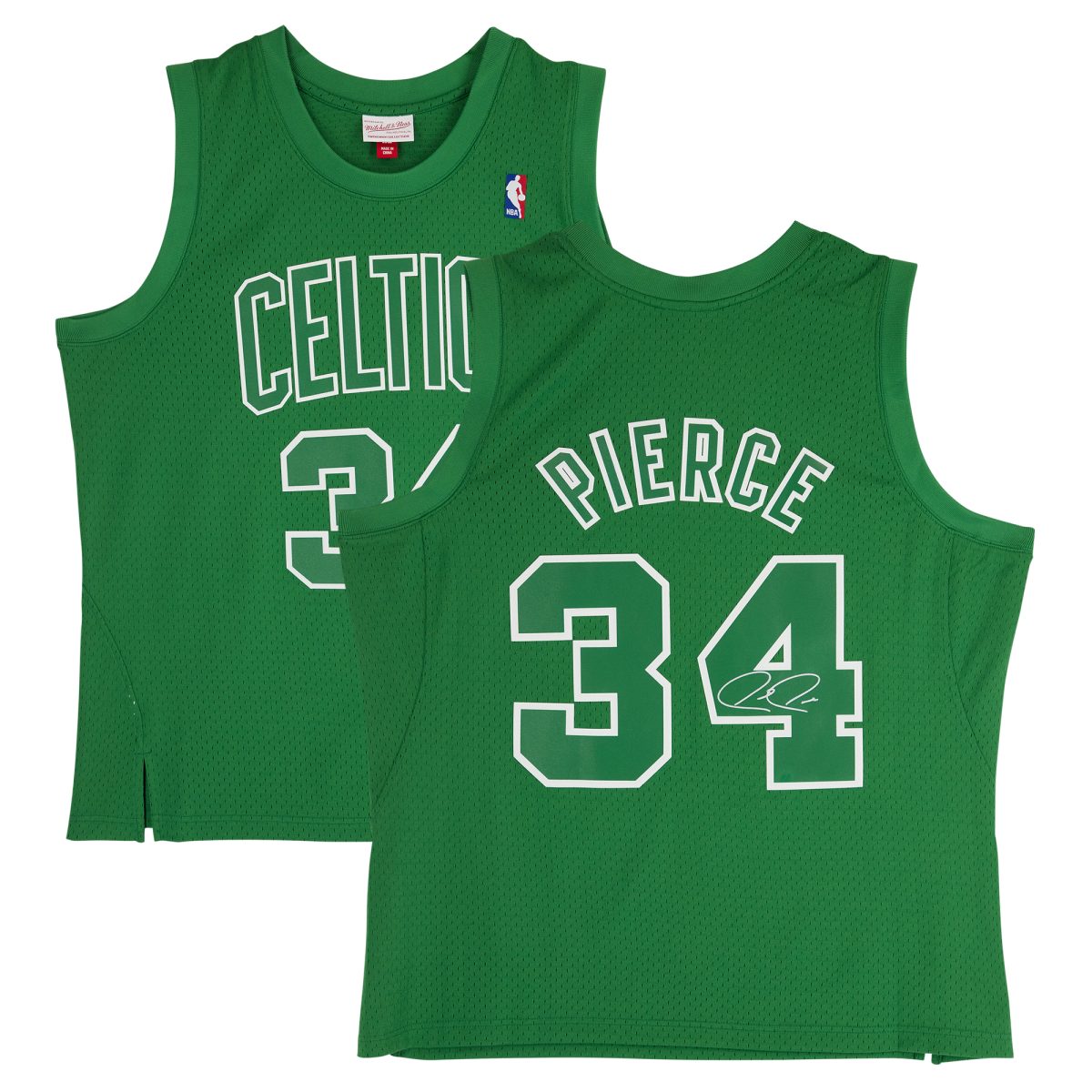 Paul Pierce Boston Celtics Autographed Mitchell & Ness Kelly Green 2012 Christmas Day Swingman Jersey