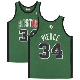 Paul Pierce Boston Celtics Autographed Red and White Alternate Mitchell & Ness Replica Jersey