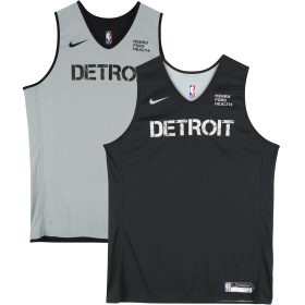 Ron Holland II Detroit Pistons Practice-Used #00 Black Reversible Jersey from the 2024-25 NBA Season